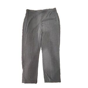 Chico's Pants Travelers Collection Gray Straight Leg High Rise Women's 16